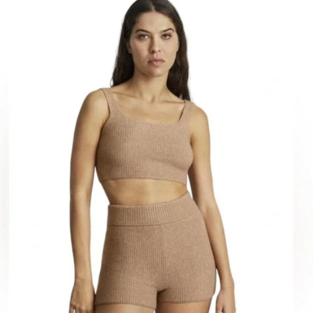 NWT Medium Everlane Camel Brown Wool Crop Tank Top